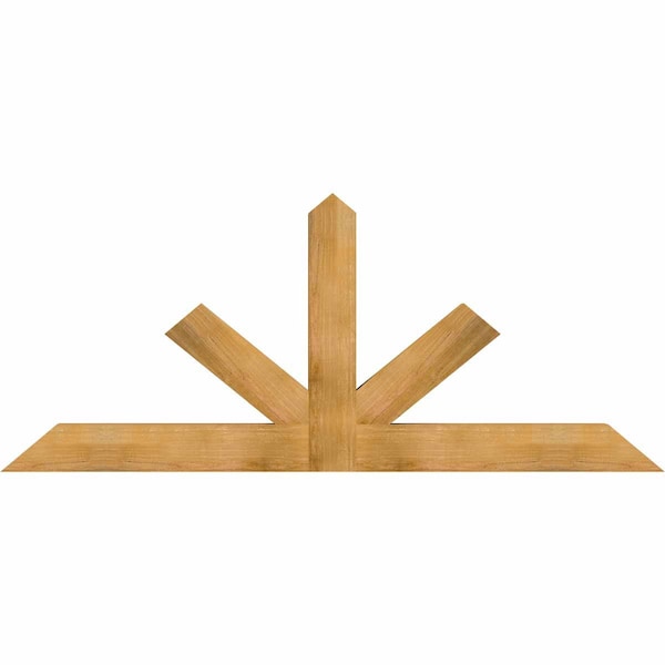 Ekena Millwork Saratoga Rough Sawn Timber Gable Bracket, Western Red Cedar, 84"W x 35"H x 4"D x 6"F, 10/12 Pitch GBW084X35X0406SAR00RWR - main